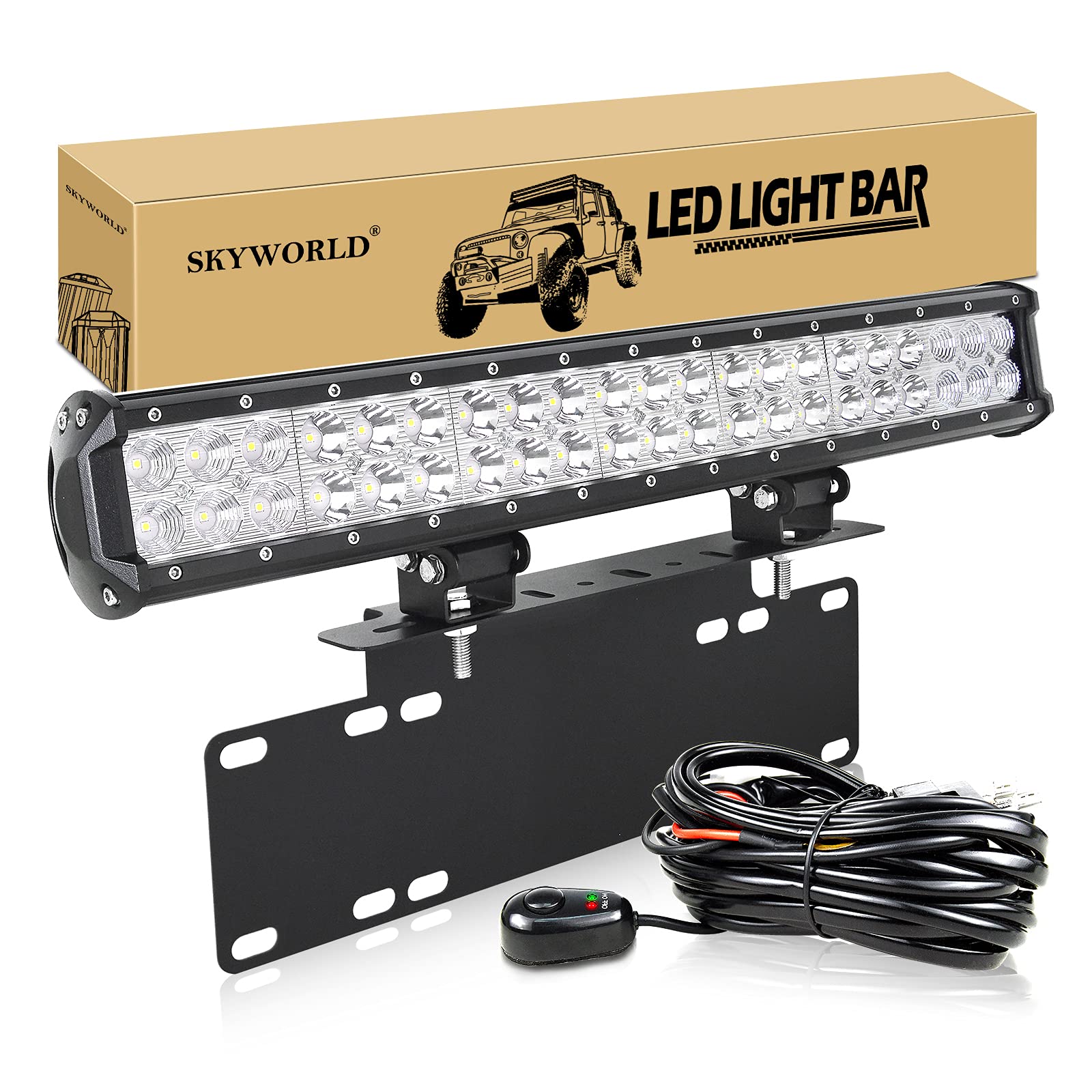 ☆ LED作業灯 ホワイト 20インチ 126ｗライトバー 作業車に対応 255 Amazon.co.jp: SKYWORLD LED作業灯 20インチ 126W LEDライトバー 広角